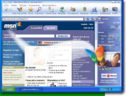 Capture d'écran de MSN 8
